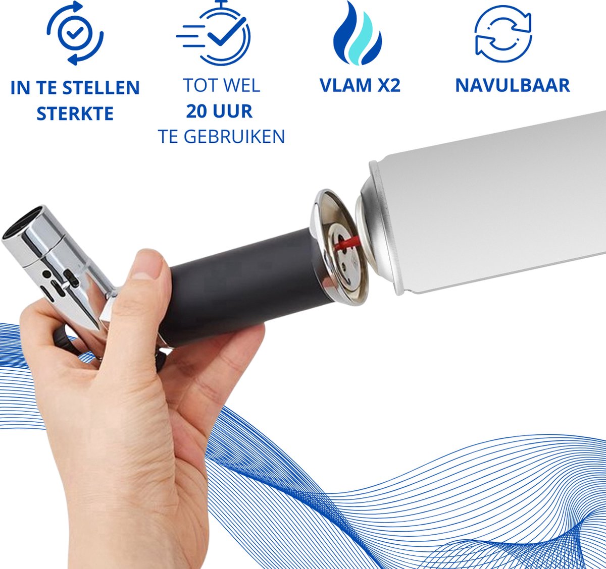 Twenty4seven® Professionele Gasbrander - Creme Brulee Branders - Vuurwerk & Camping - Navulbaar met Butaangas - Twenty4seven®