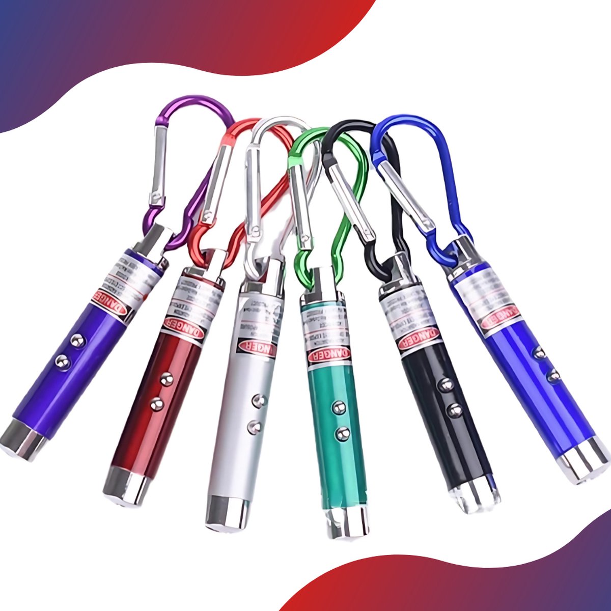 Twenty4seven® Laserpen Set - 3 Stuks - klasse II - Sleutelhanger Laserlampje - Laserpointer Kat - Laser - Speelgoed - Twenty4seven®