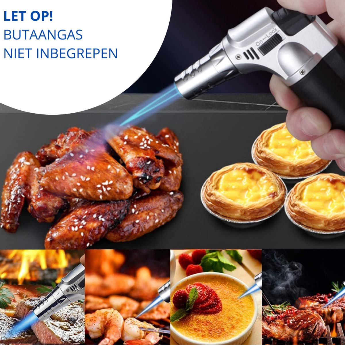 Twenty4seven® Professionele Gasbrander - Creme Brulee Branders - Vuurwerk & Camping - Navulbaar met Butaangas - Twenty4seven®