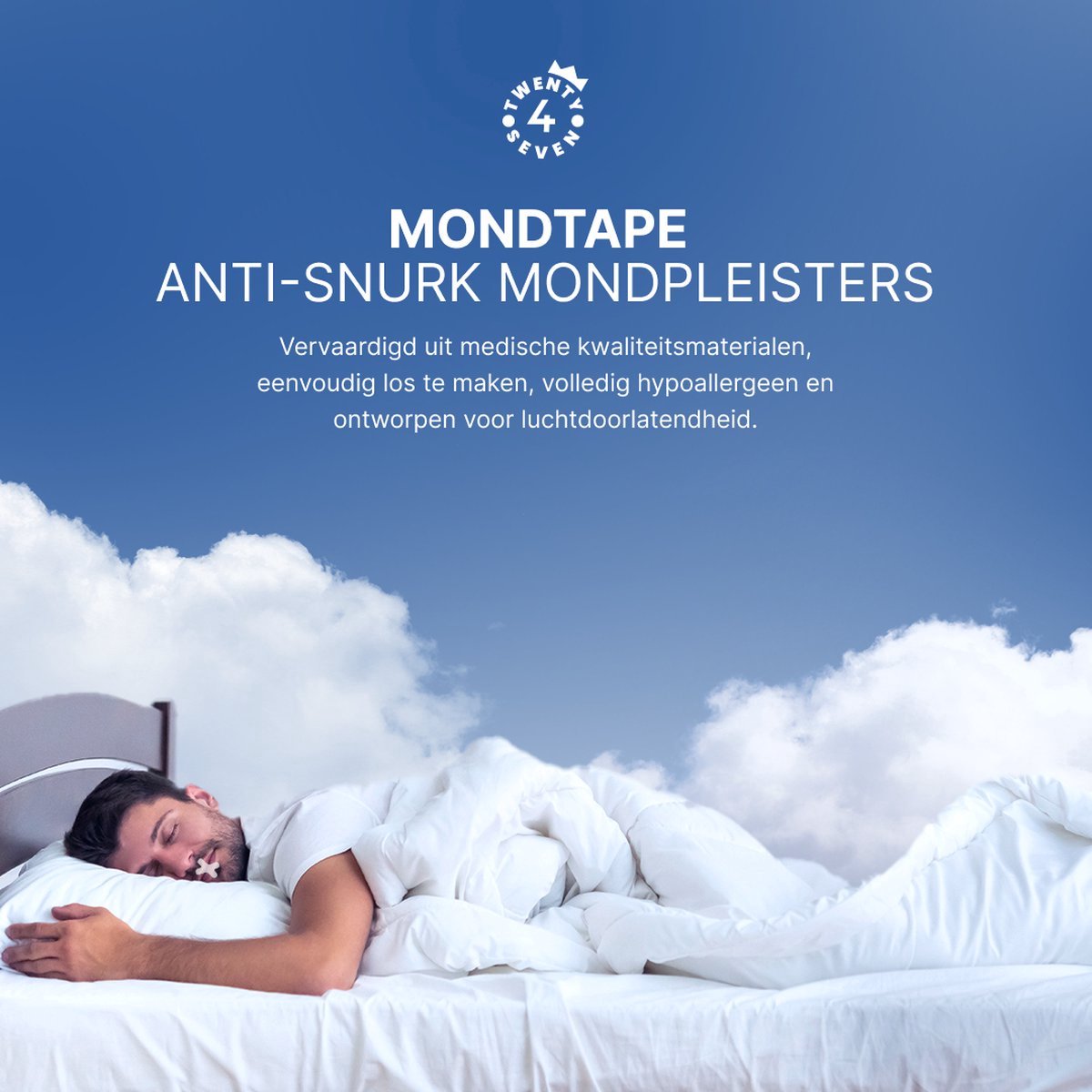 Twenty4seven® Anti Snurk Mondtape - 120 Stuks - Mondpleisters - Antisnurkstrips - Mouth Tape - Myotape - Mond Tape - Onesize - Twenty4seven®