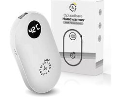 Twenty4seven® 2 in 1 Elektrische Handwarmer - Handwarmers Elektrisch - 2 tot 4u Warmte - Handverwarmer met Powerbank - Wit - Herbruikbaar & USB Oplaadbaar - Twenty4seven®