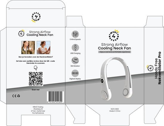 Twenty4seven® Nek Ventilator - Wit - Twenty4seven®