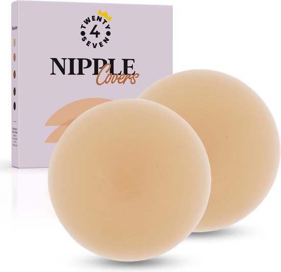 Twenty4seven® Siliconen Nipple Covers - Zelfklevende Tepelcovers - Tepelplakkers - Tepelstickers - Tepelbedekkers - Beige - Boob Tape - Twenty4seven®