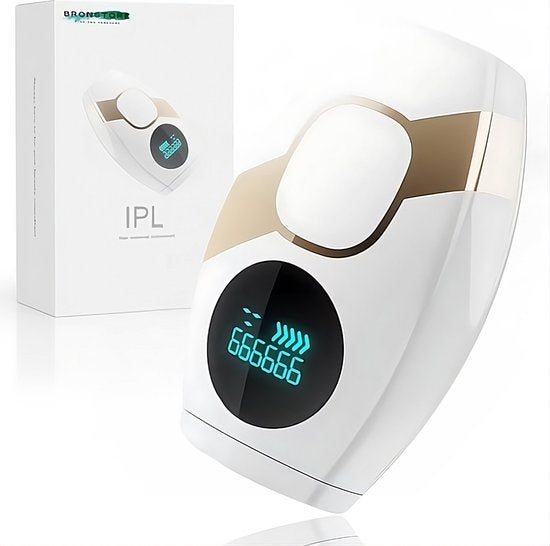 BronStore® LED Laser Ontharingsapparaat - IPL Ontharing Apparaat - Epileerapparaat Dames & Heren - Ontharingsapparaten - Inclusief Beschermbril, Scheermes & Aloë Vera Lotion - Twenty4seven®
