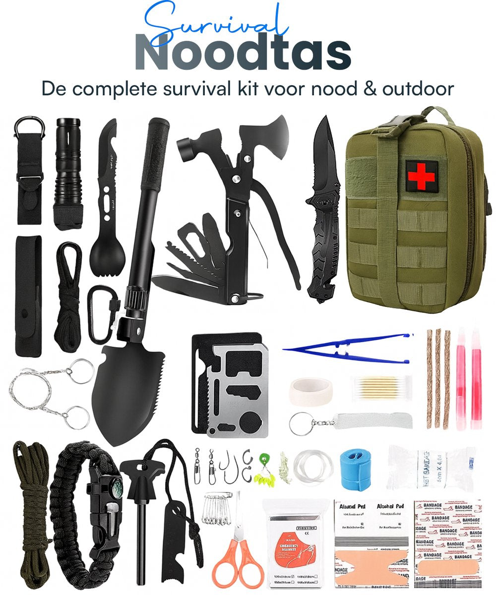 Twenty4seven® Ultieme Noodpakket voor Thuis - Survival Kit & Overlevingspakket - Oorlog, Stroomuitval & Rampen - Inc. Noodradio, Waterfilter, Nooddeken, Noodverlichting Etc. - Twenty4seven®