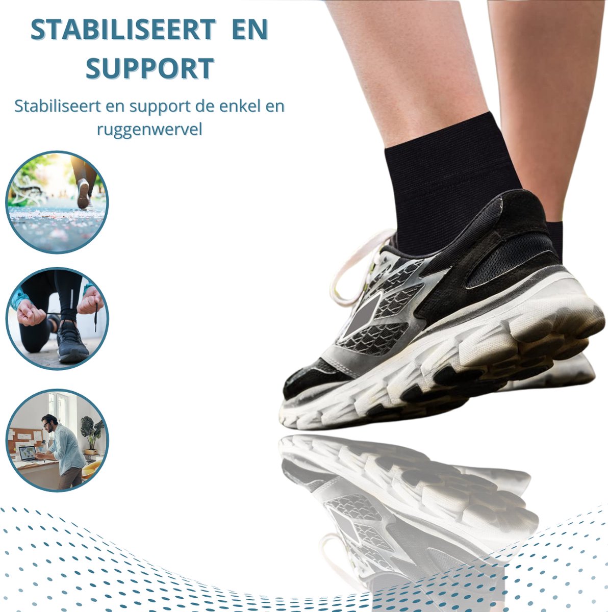 Twenty4seven® Neuropathie Sokken - Compressie Sok - Hielspoor - Steunsokken Zonder Tenen - Onesize - Twenty4seven®