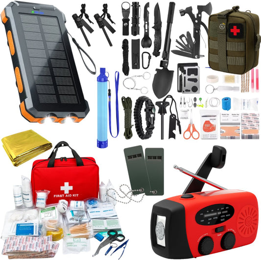 Twenty4seven® Ultieme Noodpakket voor Thuis - Survival Kit & Overlevingspakket - Oorlog, Stroomuitval & Rampen - Inc. Noodradio, Waterfilter, Nooddeken, Noodverlichting Etc. - Twenty4seven®