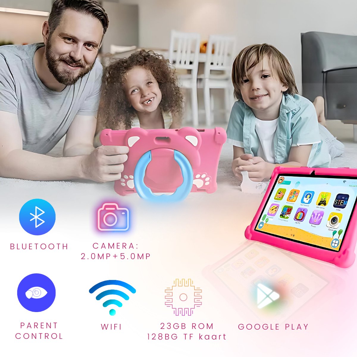 BronStore® Kindertablet Pro - 10 Inch Beeldscherm - Twenty4seven®