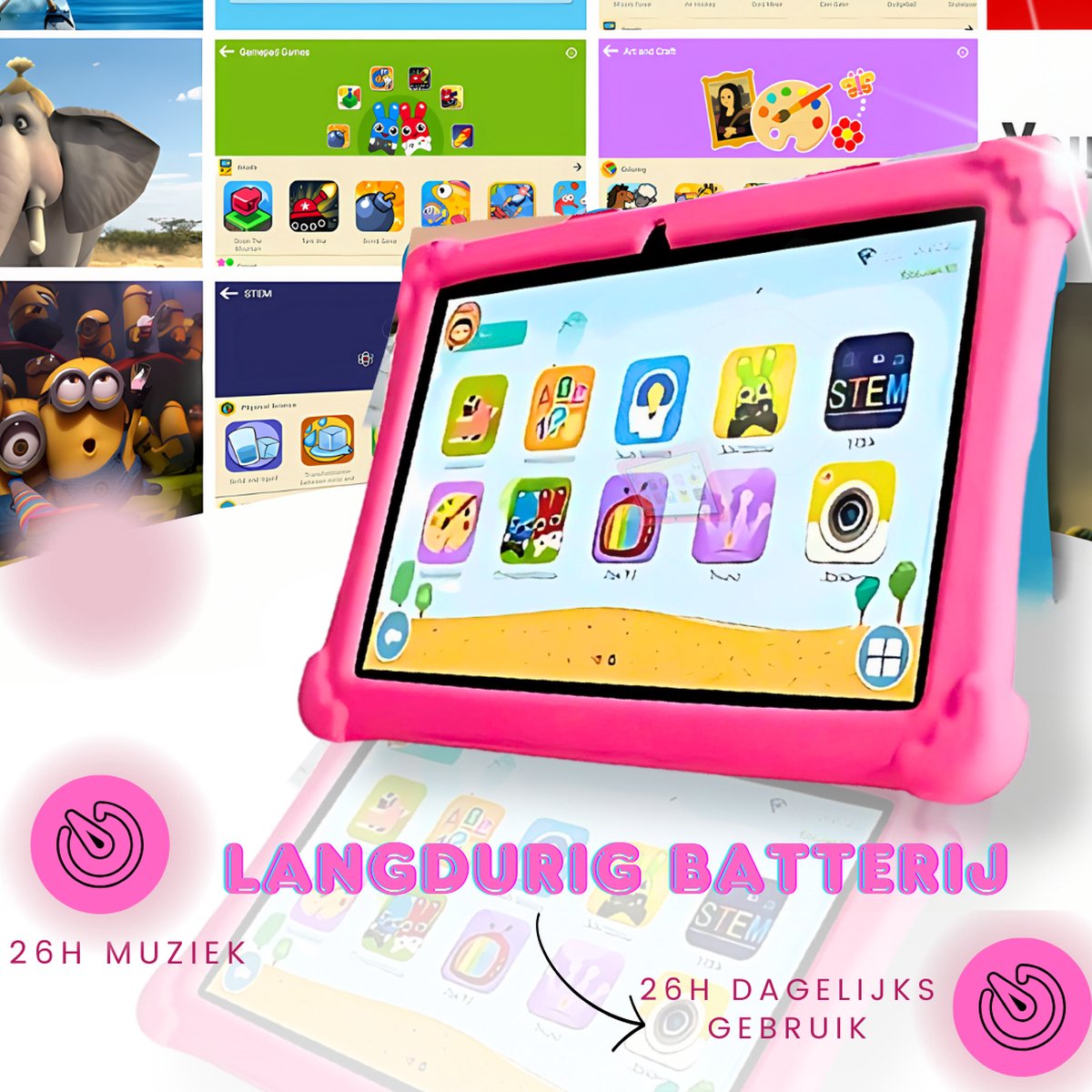 BronStore® Kindertablet Pro - 10 Inch Beeldscherm - Twenty4seven®