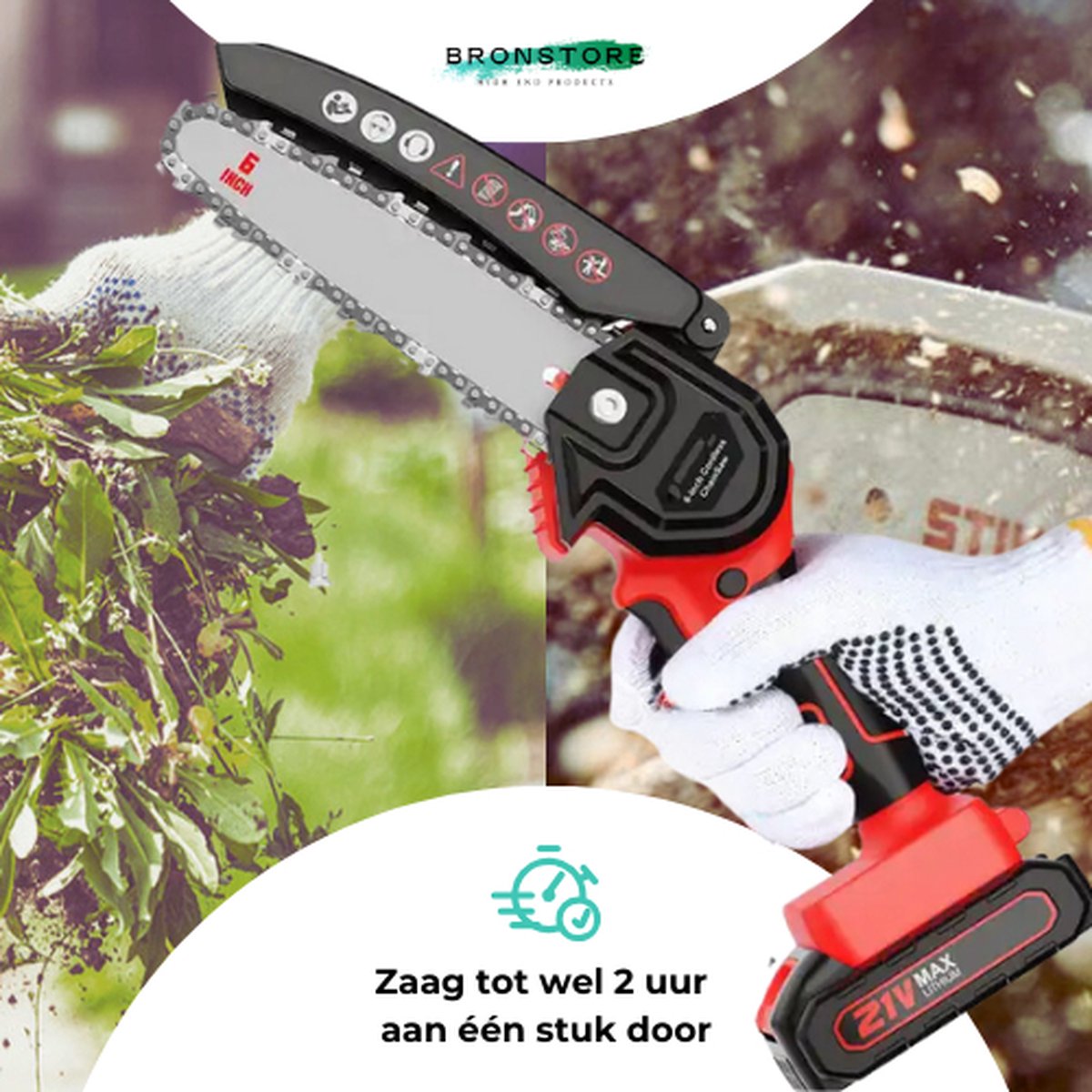 BronStore® Professionele Mini Kettingzaag - Twenty4seven®