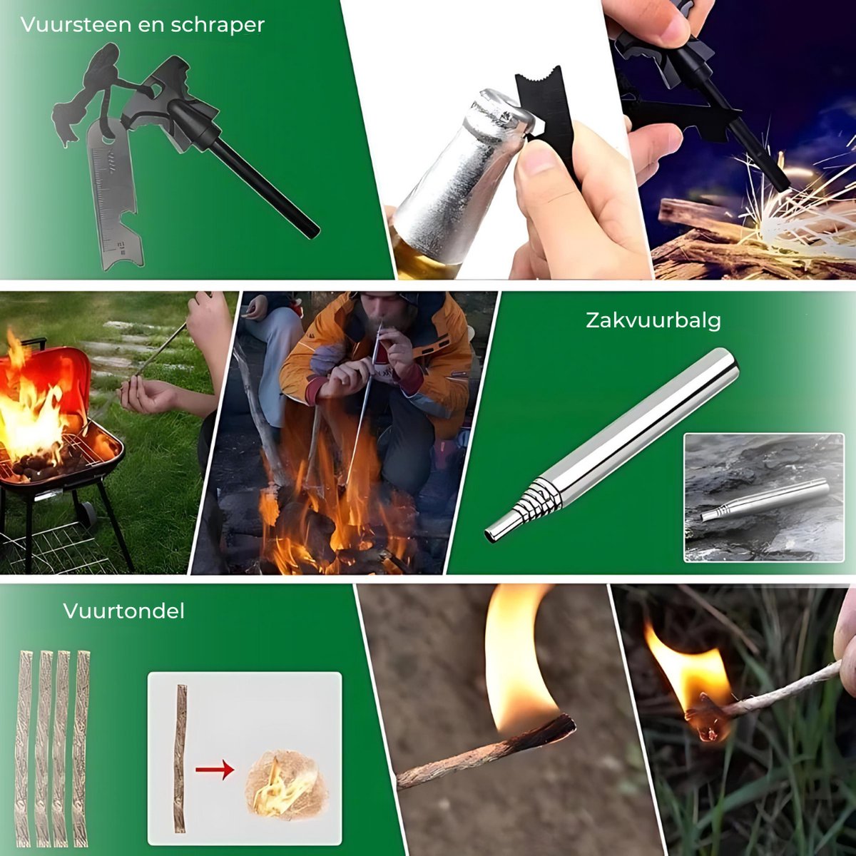 Twenty4seven® Survival Kit 35 Delig - Noodpakket - Survival Mes - Overlevingspakket Outdoor - EHBO Kit - Twenty4seven®